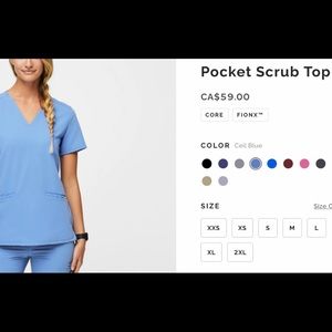 Figs Casma top in size medium